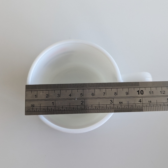 VTG Milk Glass October Coffee Mug or Tea Cup - Flower of the Month Cosmos - Picture 7 of 8